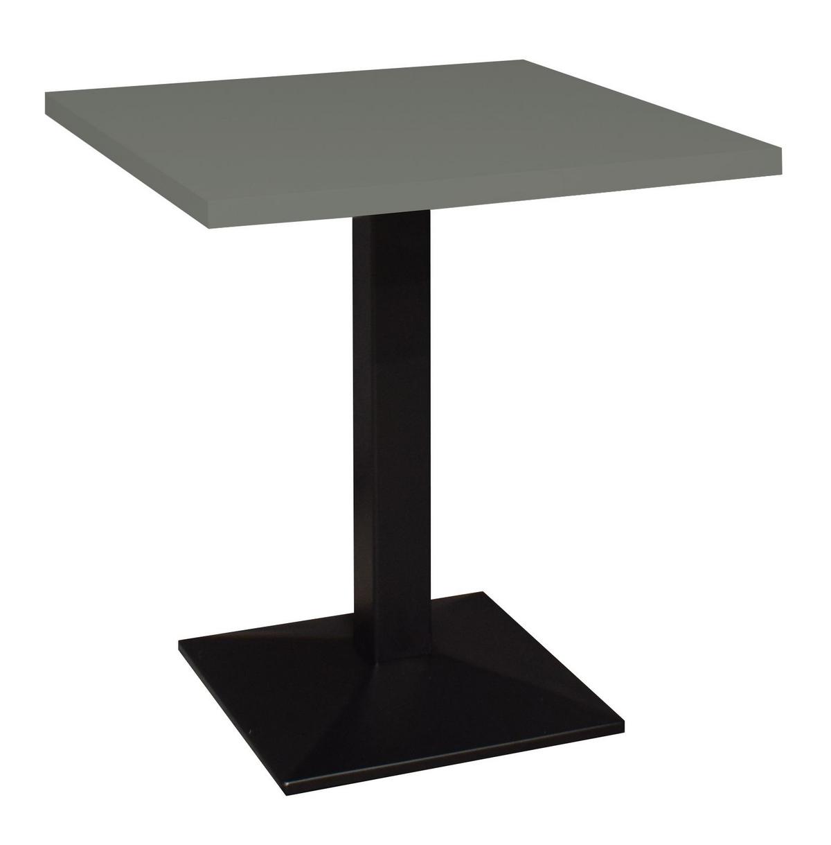 Bistro stolek PINO, barvy pinie, 70x70 cm - černá/barvy pinie, Moderní, kov/kompozitní dřevo (70/75/70cm)