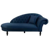 Récamiere Cupido, Dunkelblau B: 103 Cm - Schwarz/Dunkelblau, Design, Textil (103/91/216cm) - MID.YOU