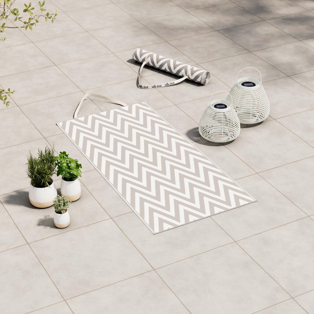 PLÁŽOVÁ PODLOŽKA RIYA - světle šedá, Moderní, textil/plast (70/170cm) - Bessagi Garden