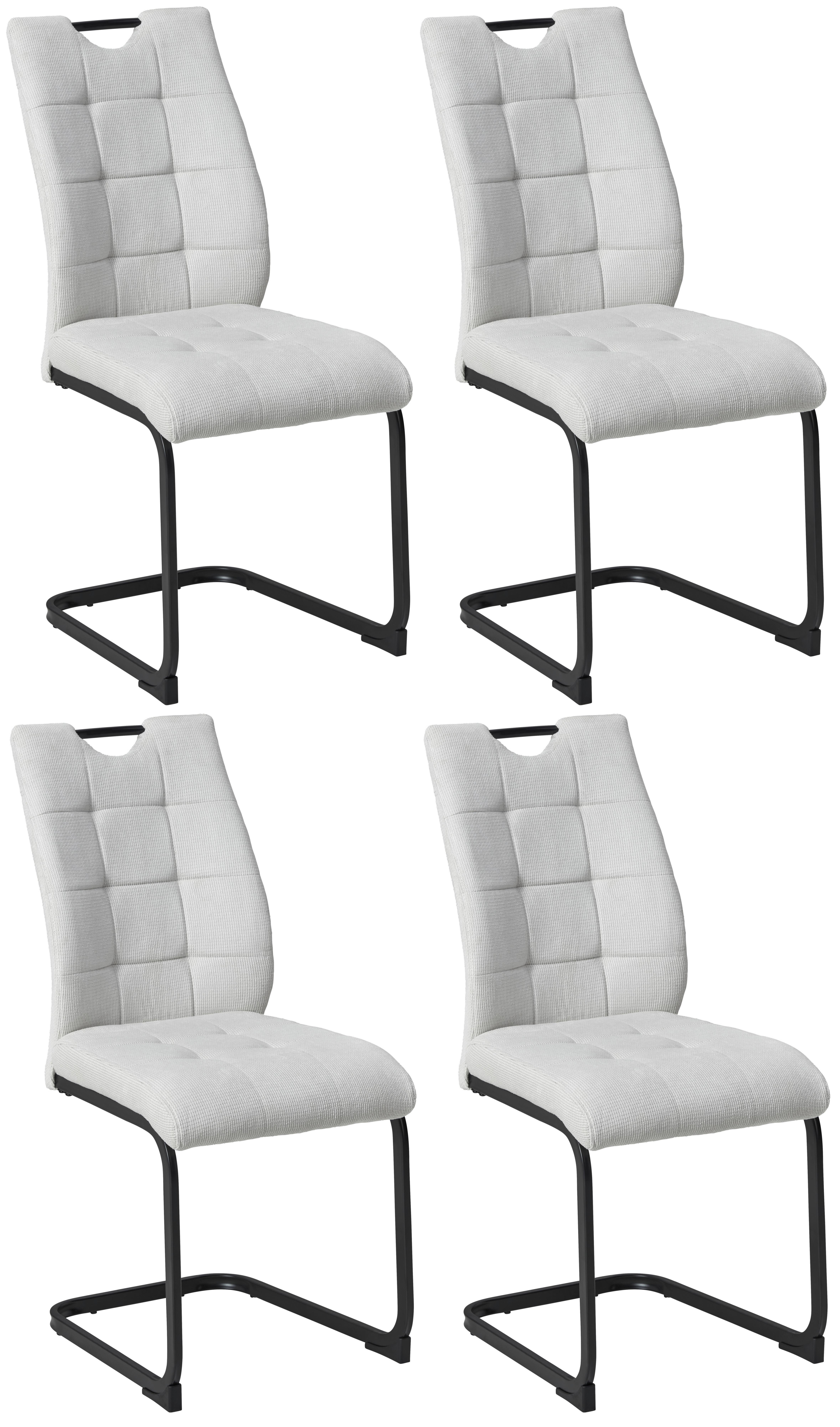 Schwingstuhl-Set Chesterfield - Beige/Schwarz, LIFESTYLE, Textil/Metall (44/96/59cm) - MID.YOU
