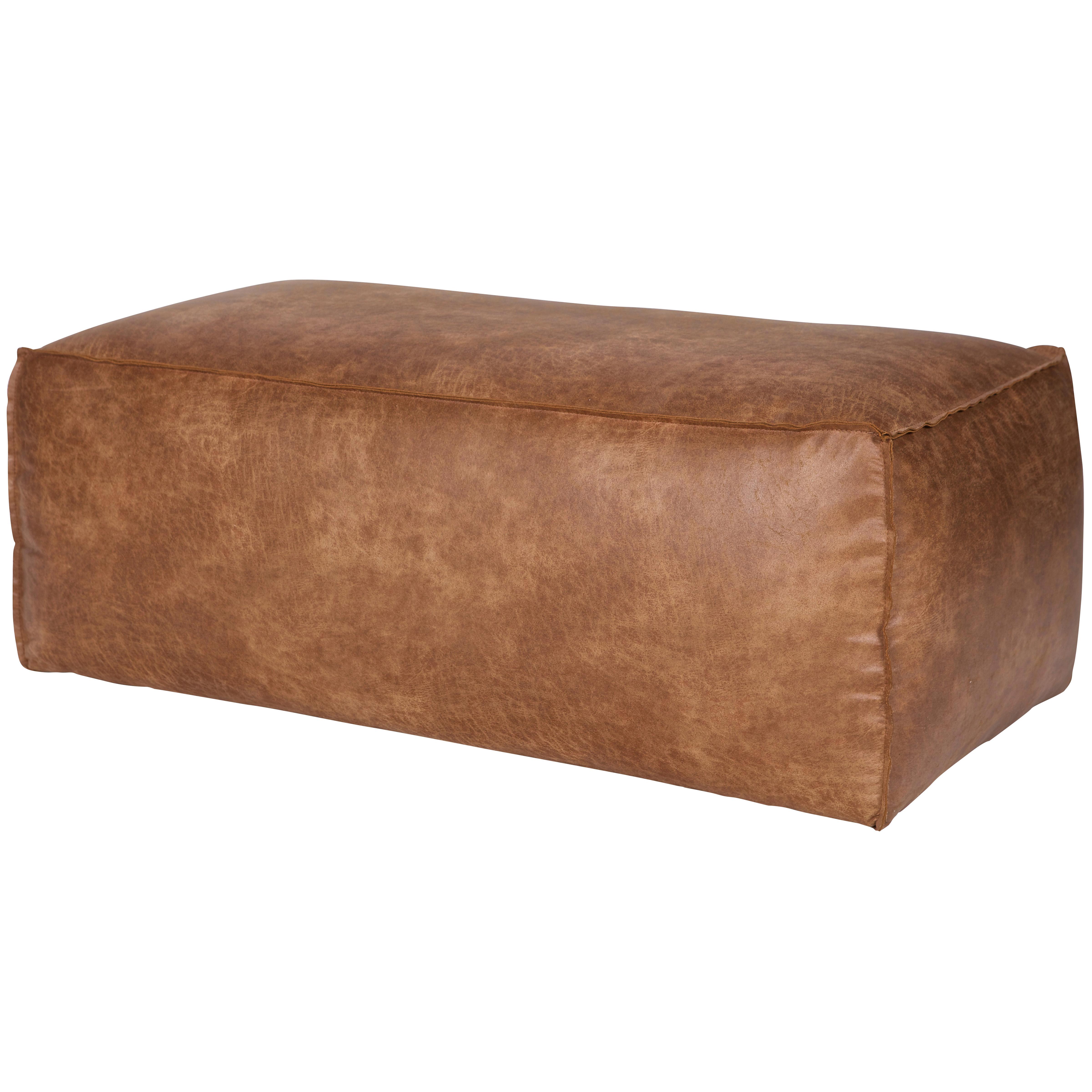 Hocker Rodeo Cognac B: 120cm - Cognac, Design, Leder (120/43/60cm) - Livetastic