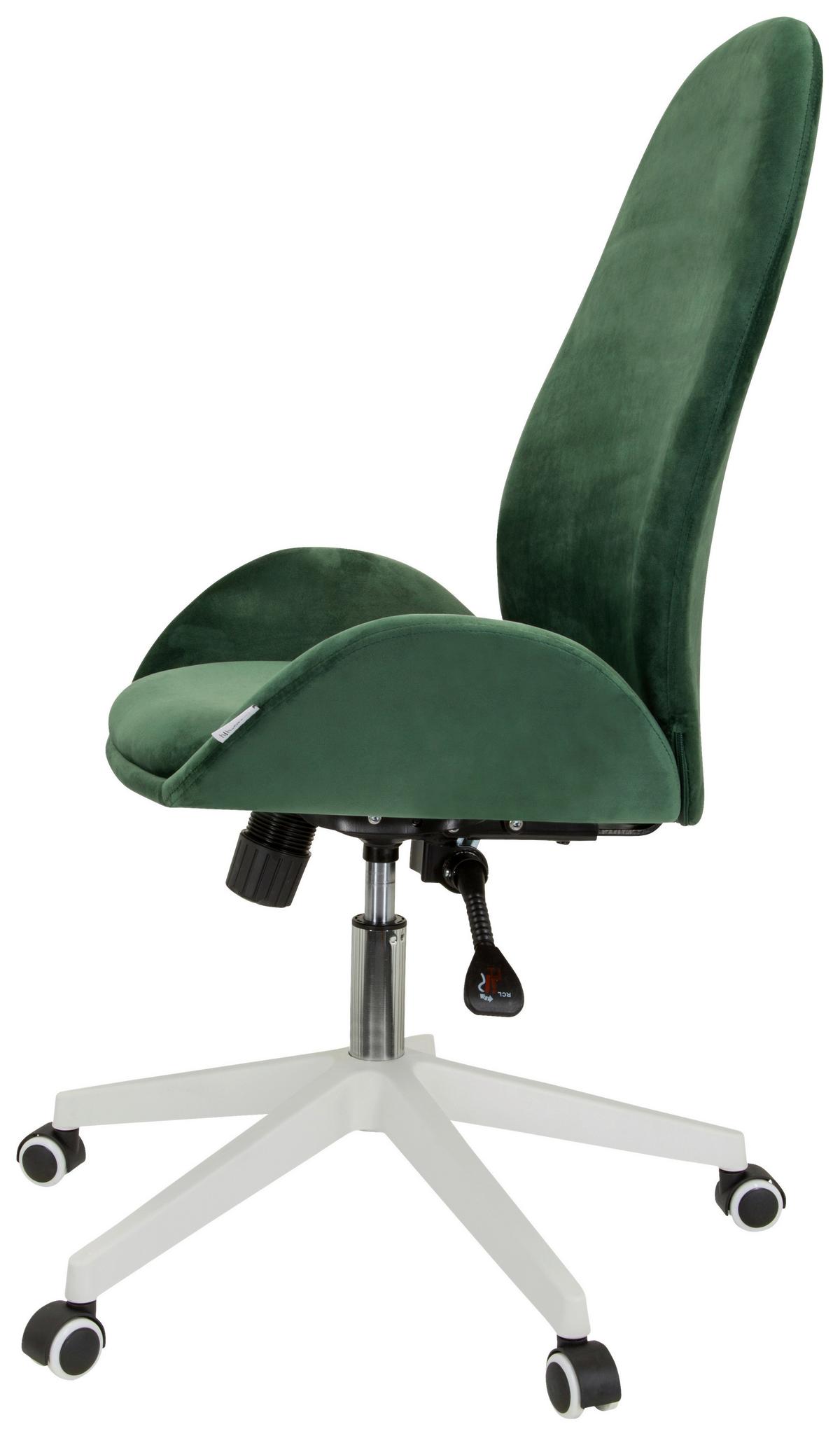 Drehstuhl Avea Mit Wippfunktion Grün - Weiß/Grün, Basics, Kunststoff/Textil (56/104/58cm) - MID.YOU