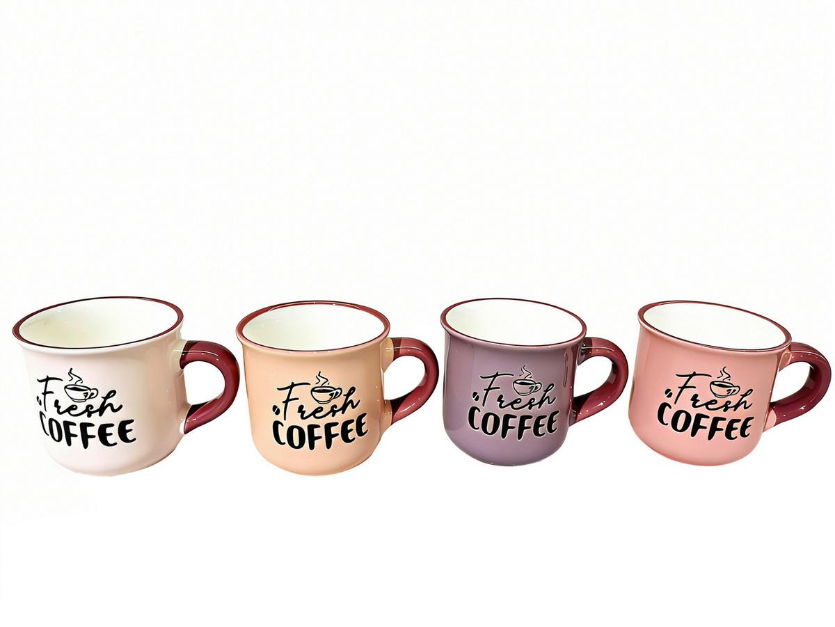 Šálek na espresso DOPPIO - krémová/světle růžová, Konvenční, keramika (5,8/5,6cm) - Mömax