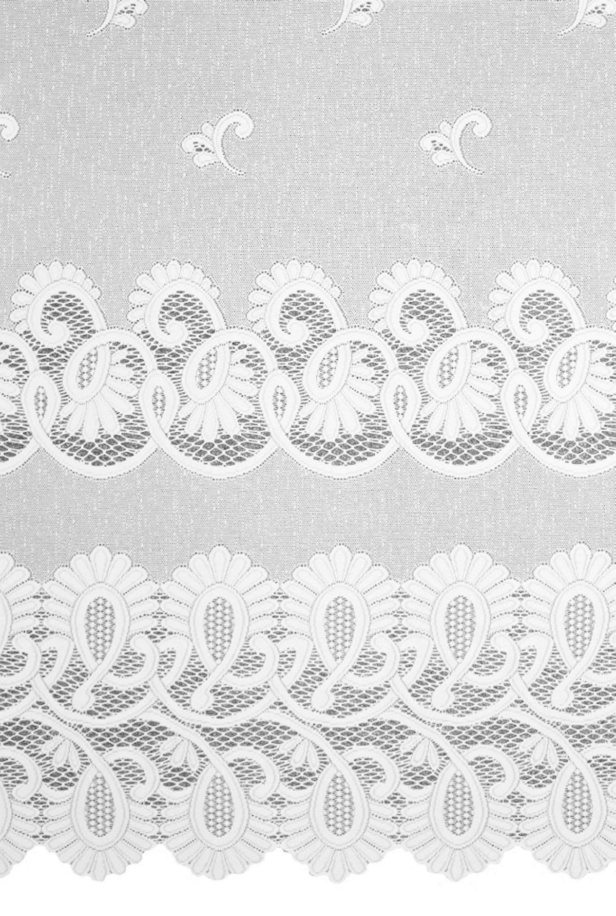 Fertigstore Leonora 145/450 cm - Weiß, KONVENTIONELL, Textil (450/145cm)