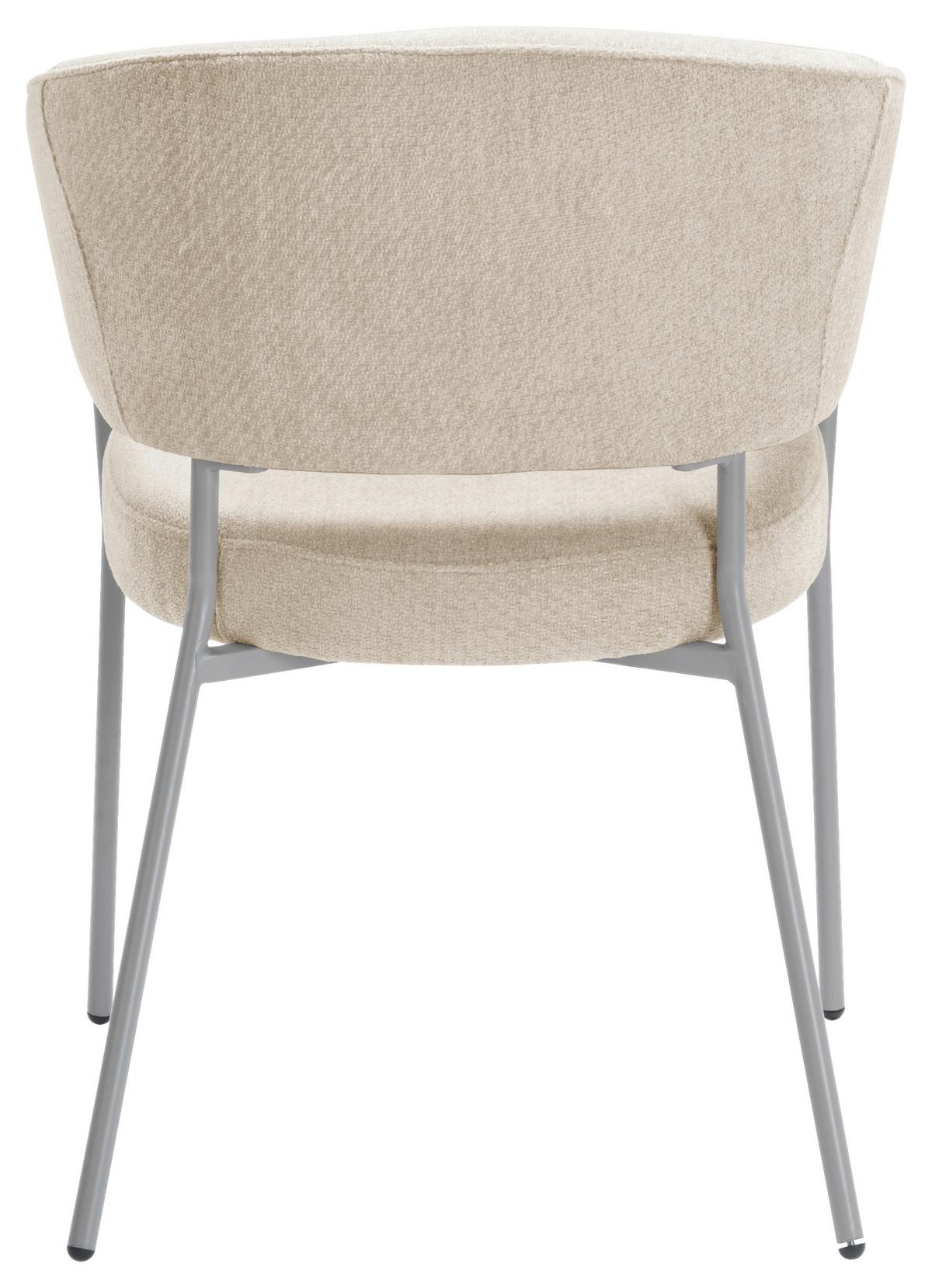 Armlehnstuhl Amira Chenille Beige, B: 60 cm - Beige, LIFESTYLE, Holz/Textil (60/81/60cm) - Livetastic