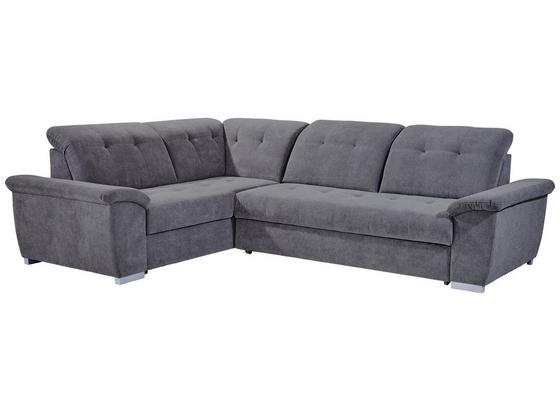 Ecksofa mit Schlaffunktion + Bettkasten Richmond, Webstoff - Dunkelgrau/Silberfarben, MODERN, Holz/Holzwerkstoff (206/285cm) - Ombra Ecksofa mit Schlaffunktion + Bettkasten Richmond, Webstoff - Dunkelgrau/Silberfarben, MODERN, Holz/Holzwerkstoff (206/285cm) - Ombra