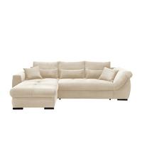 Ecksofa Federico Beige S: 188/302 Cm - Beige/Schwarz, MODERN, Holz/Textil (188/302cm) - MID.YOU