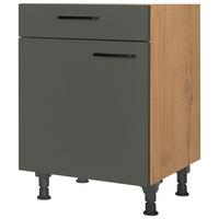 Schubkastenunterschrank Easytouch - Eichefarben/Grün, MODERN, Holzwerkstoff (60/87/56cm) - Nobilia