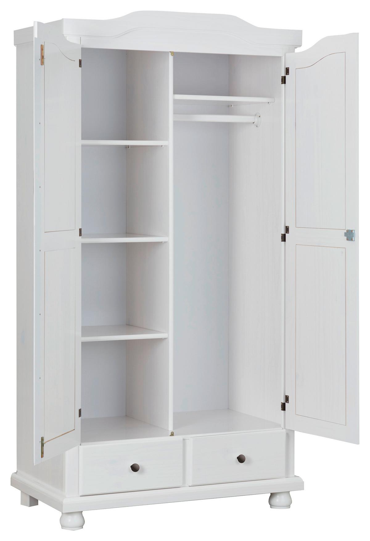 Nyílóajtós Szekrény Reutte 104/198 Cm - fehér, Konventionell, fa (104/198/56cm) - Livetastic