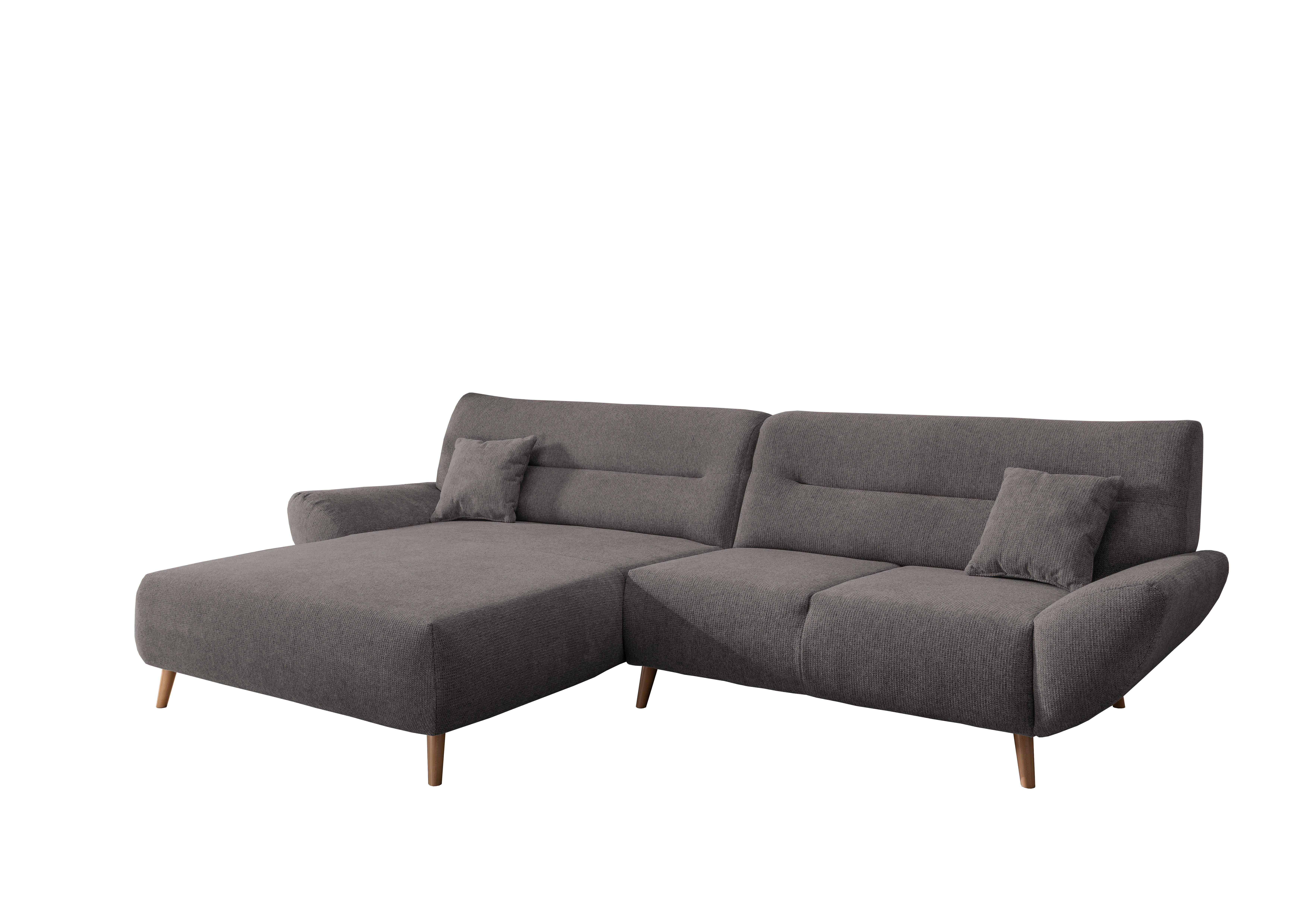 Ecksofa Drago Graubraun S: 166x290 cm - Wildeiche/Graubraun, MODERN, Textil (166/290cm) - MID.YOU