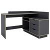 Eckschreibtisch Belfast Anthrazit B: 105 cm - Eichefarben/Anthrazit, LIFESTYLE, Holzwerkstoff (129/105/84cm) - MID.YOU