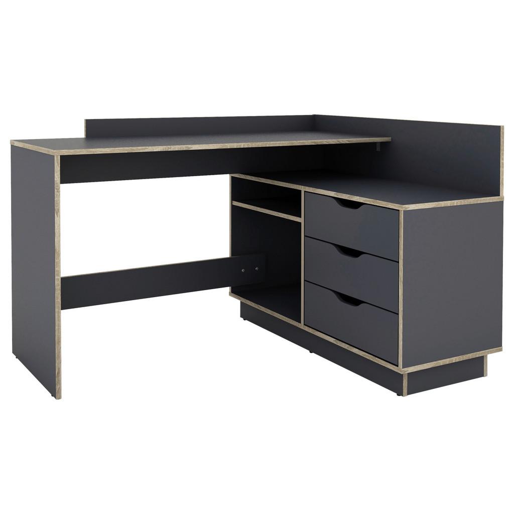 Eckschreibtisch Belfast Anthrazit B: 105 Cm
