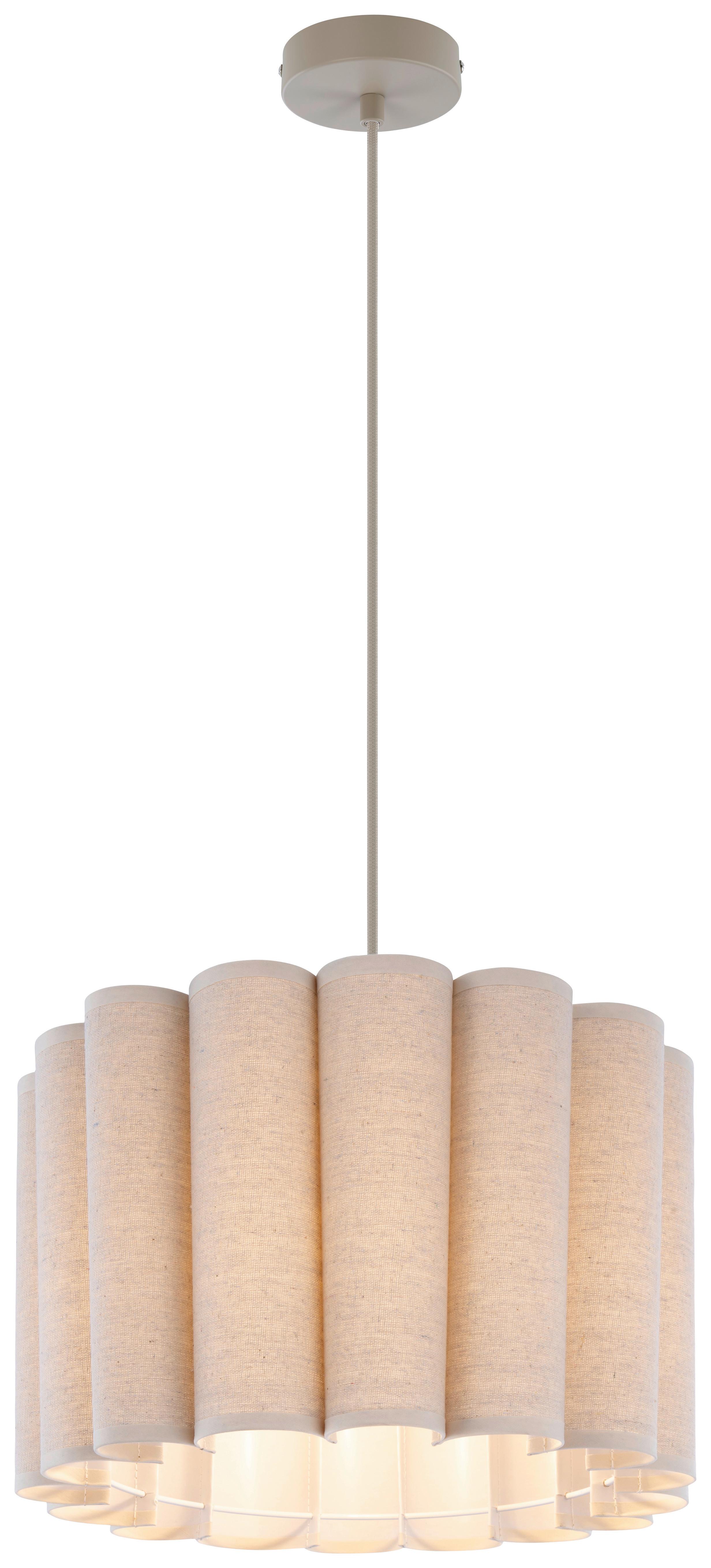 ZÁVESNÉ SVIETIDLO SEJLA - béžová, Modern, kov/textil (40/40/120cm) - Mömax