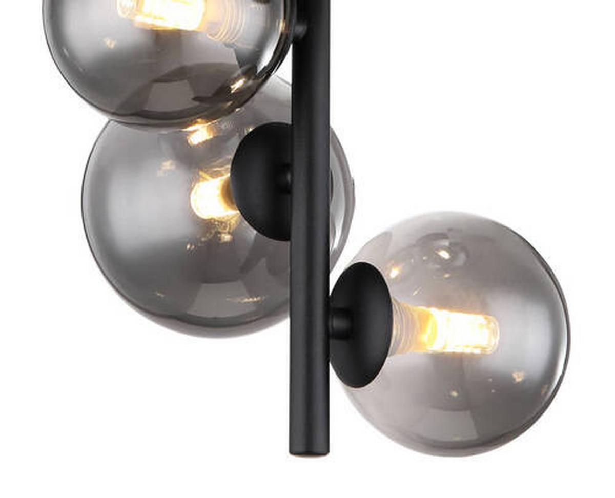LED-Deckenleuchte 56133-4d - Schwarz, Design, Glas/Metall (27/23/40cm) - Globo