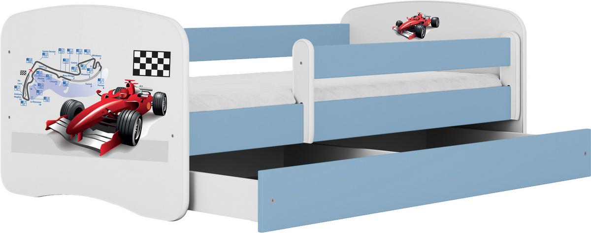 Kinder-/Juniorbett Babydreams inkl. Matratze 80x160 - Blau/Birkefarben, MODERN, Holz/Holzwerkstoff (80/160cm) - MID.YOU