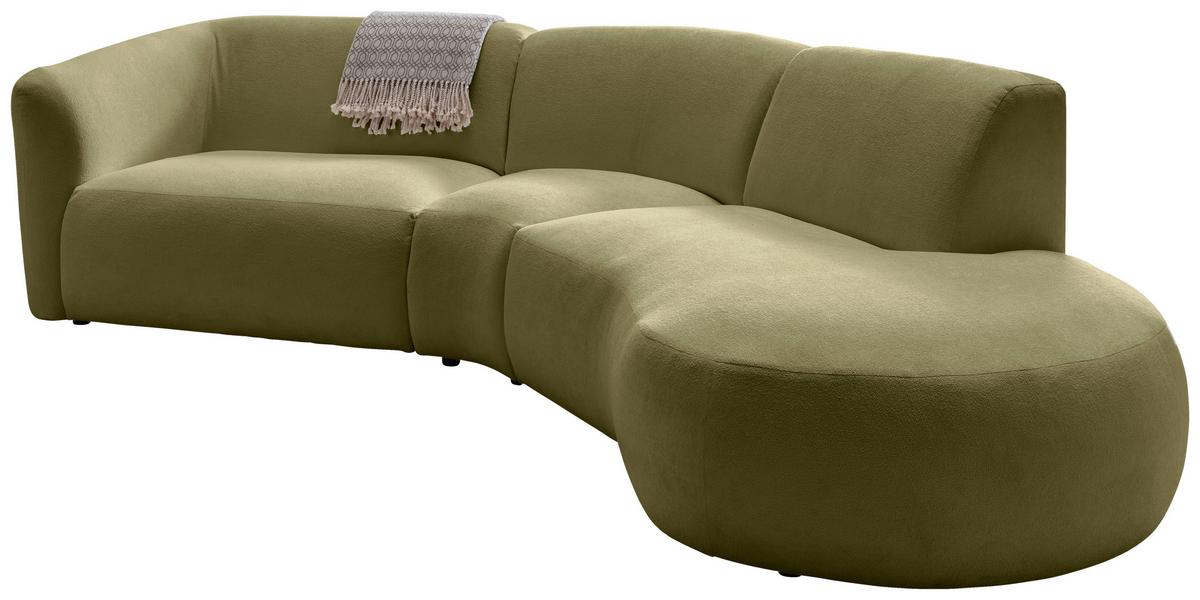 Ecksofa Jesi, Grün S: 276x182 Cm - Schwarz/Grün, MODERN, Textil (276/182cm) - Livetastic