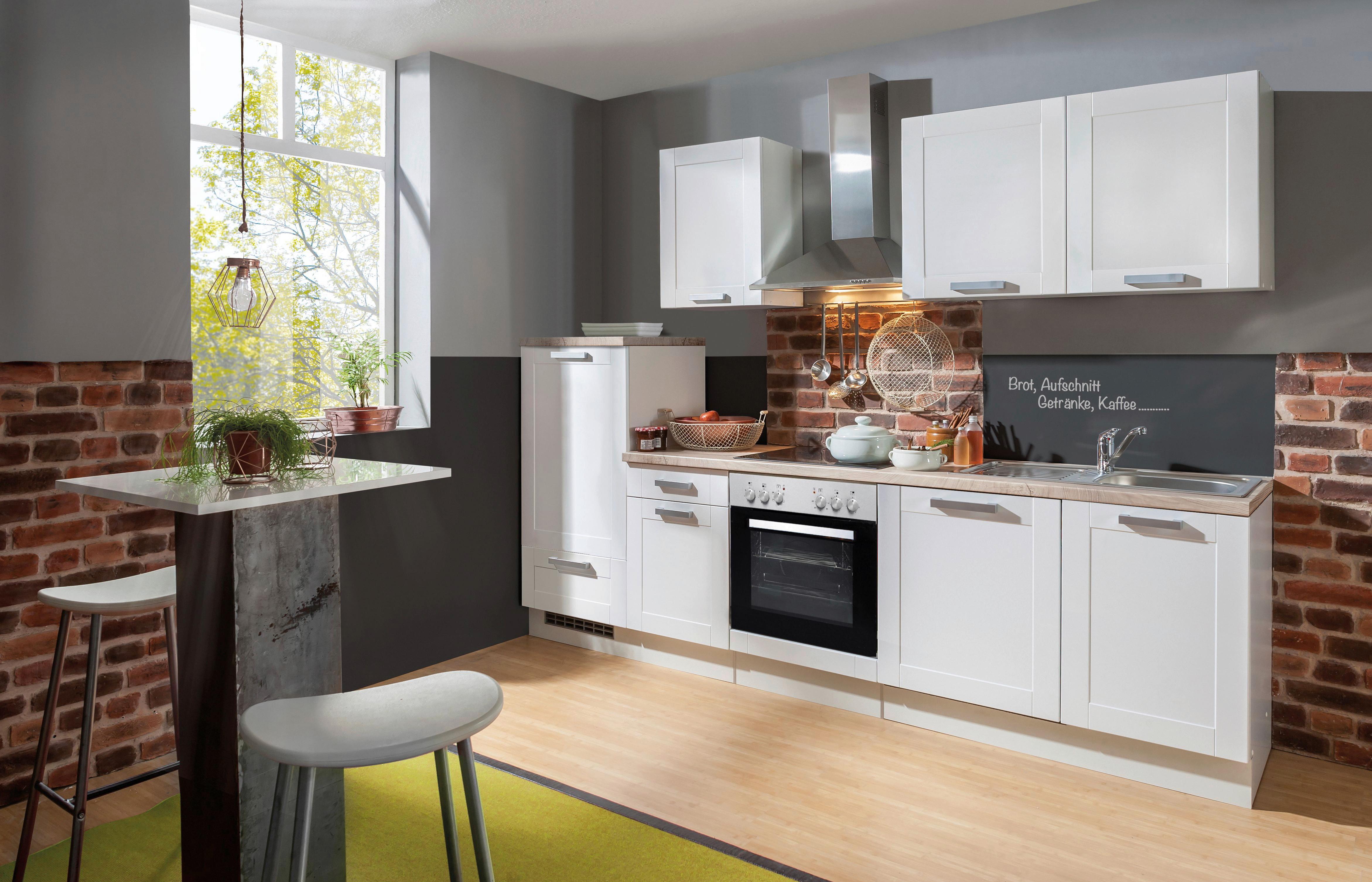Küchenblock White-Premium - Eichefarben/Weiß, KONVENTIONELL, Holzwerkstoff (270cm) - Menke