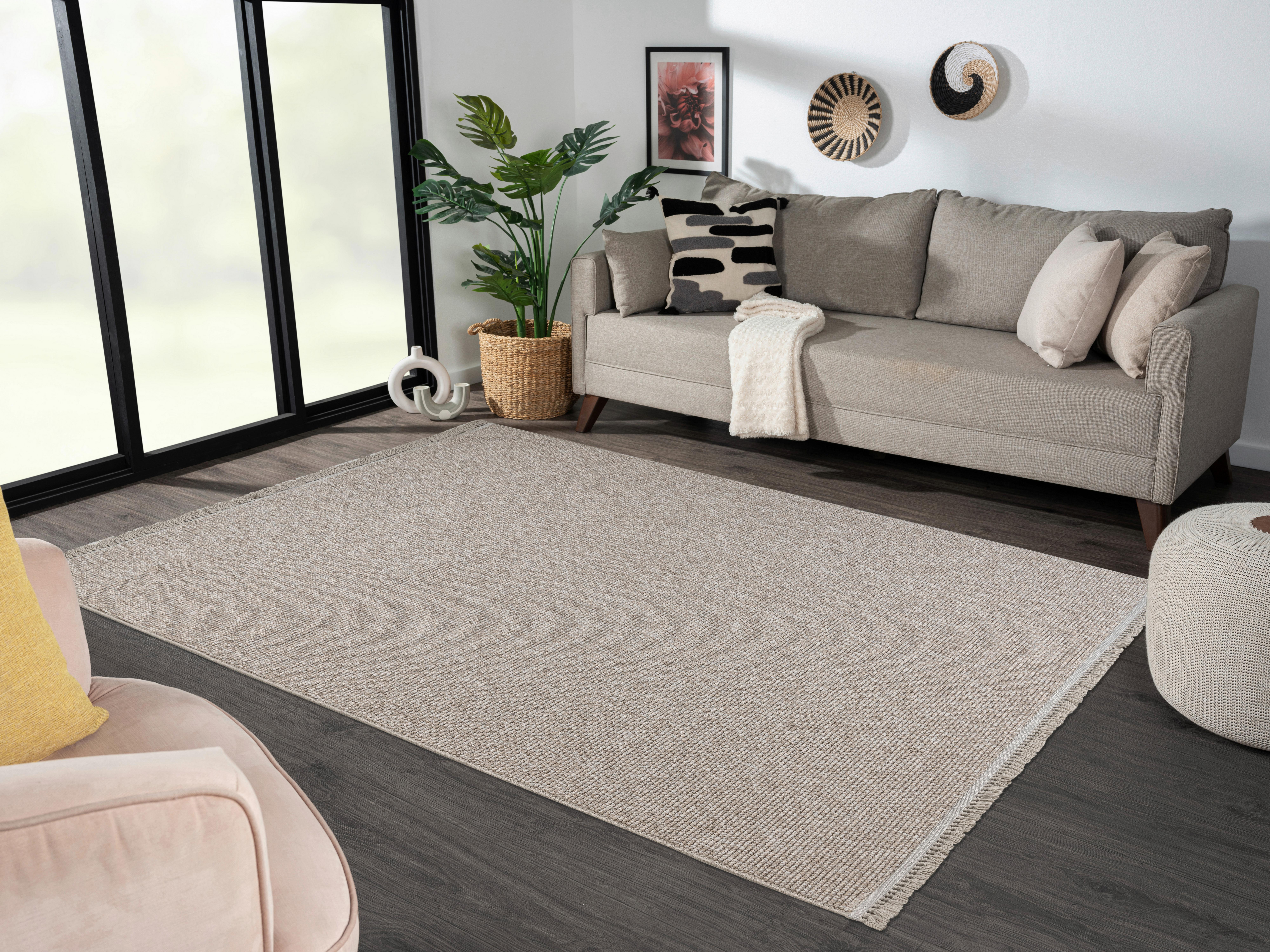 Webteppich Beige Lucia 160x230 cm - Beige, ROMANTIK / LANDHAUS, Textil (160/230cm) - James Wood