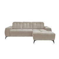 Ecksofa Mit Usb Anschluss Sano, Beige, S: 258x180 Cm - Beige/Schwarz, MODERN, Textil (258/180cm) - Livetastic