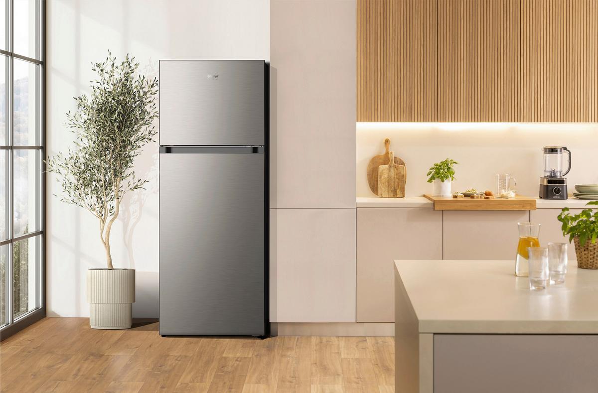Kühl-Gefrier-Kombination NRF71 8E4S4, EEKL: E - Edelstahlfarben, Basics, Glas/Kunststoff (70,4cm) - Gorenje