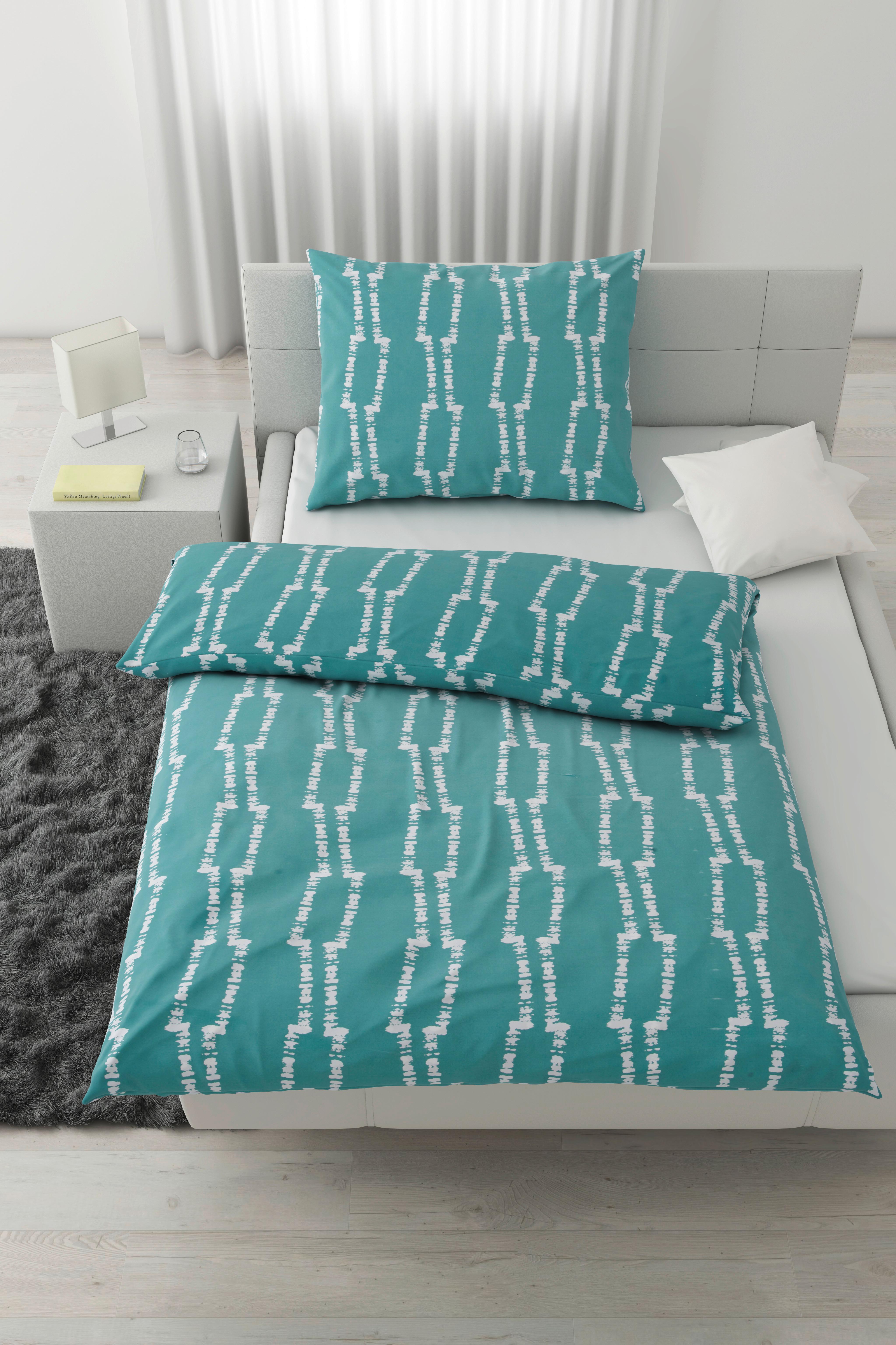 Povlečení Linus, 70/90 140/200cm - tyrkysová, Moderní, textil (140/200cm) - Modern Living