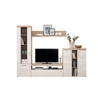 Szekrénysor Arno - Bianco tölgy/szürke tölgy, Modern, faalapú anyag/üveg (262/195/35cm) - Best Price