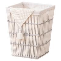 WÄSCHETONNE MELITTA - Weiß/Grau, KONVENTIONELL, Textil/Metall (38/38/50cm) - Luca Bessoni