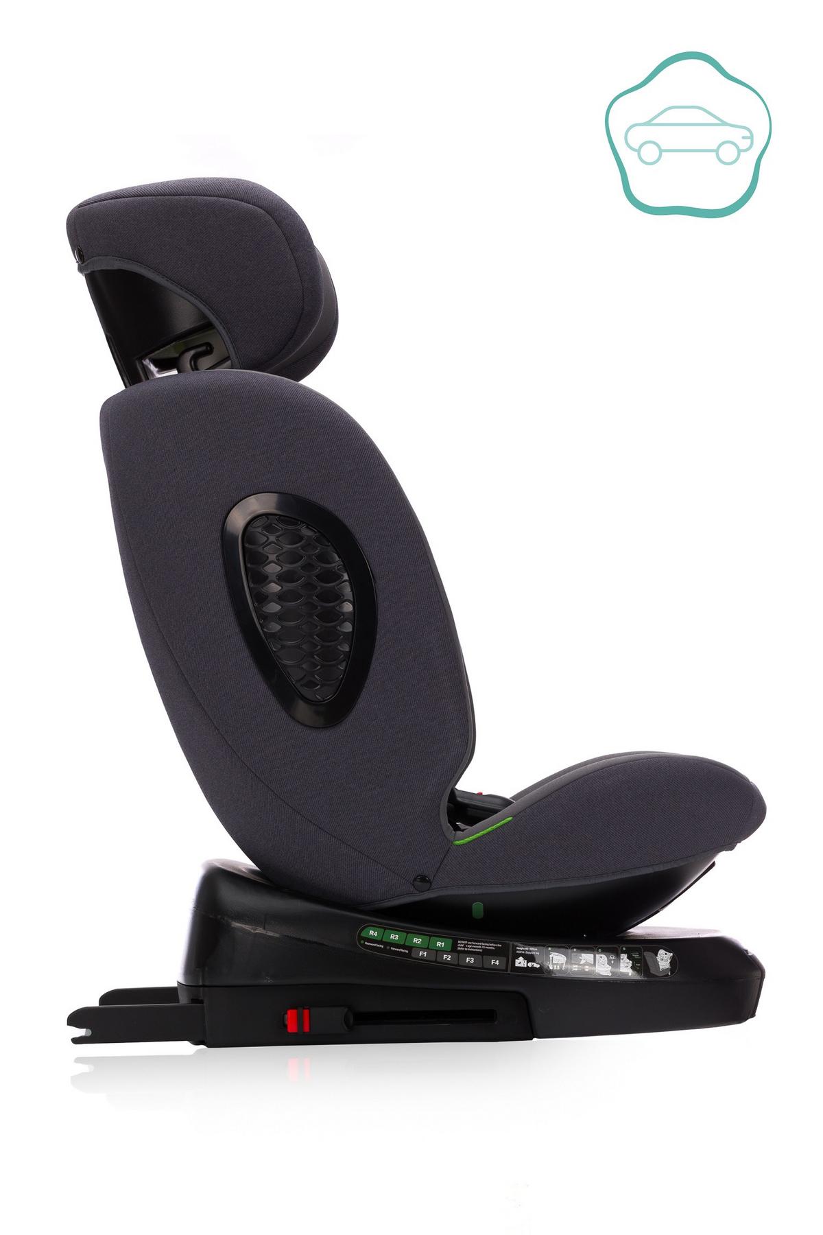 Kinderautositz Leon Grau B: 45 Cm - Grau, Basics, Kunststoff/Textil (55/45/90cm) - Fillikid