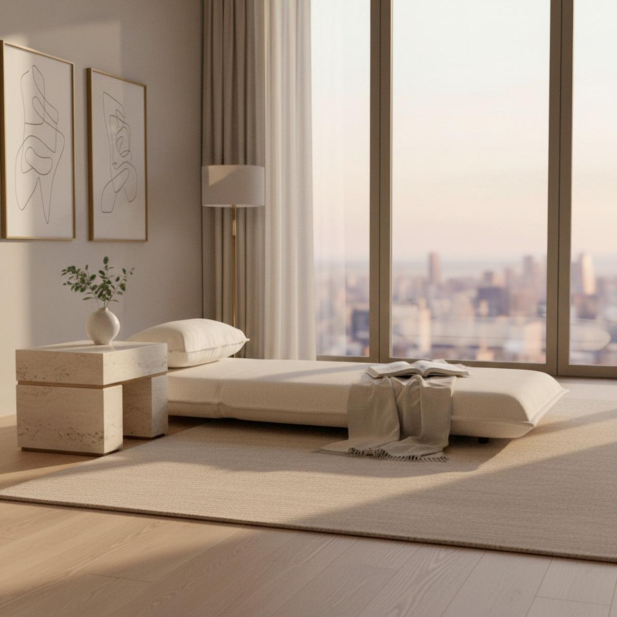 Rozkládací křeslo MACY, bílá, max. 120 kg - bílá, Moderní, kov/textil (83/70/84cm) - Bessagi Home