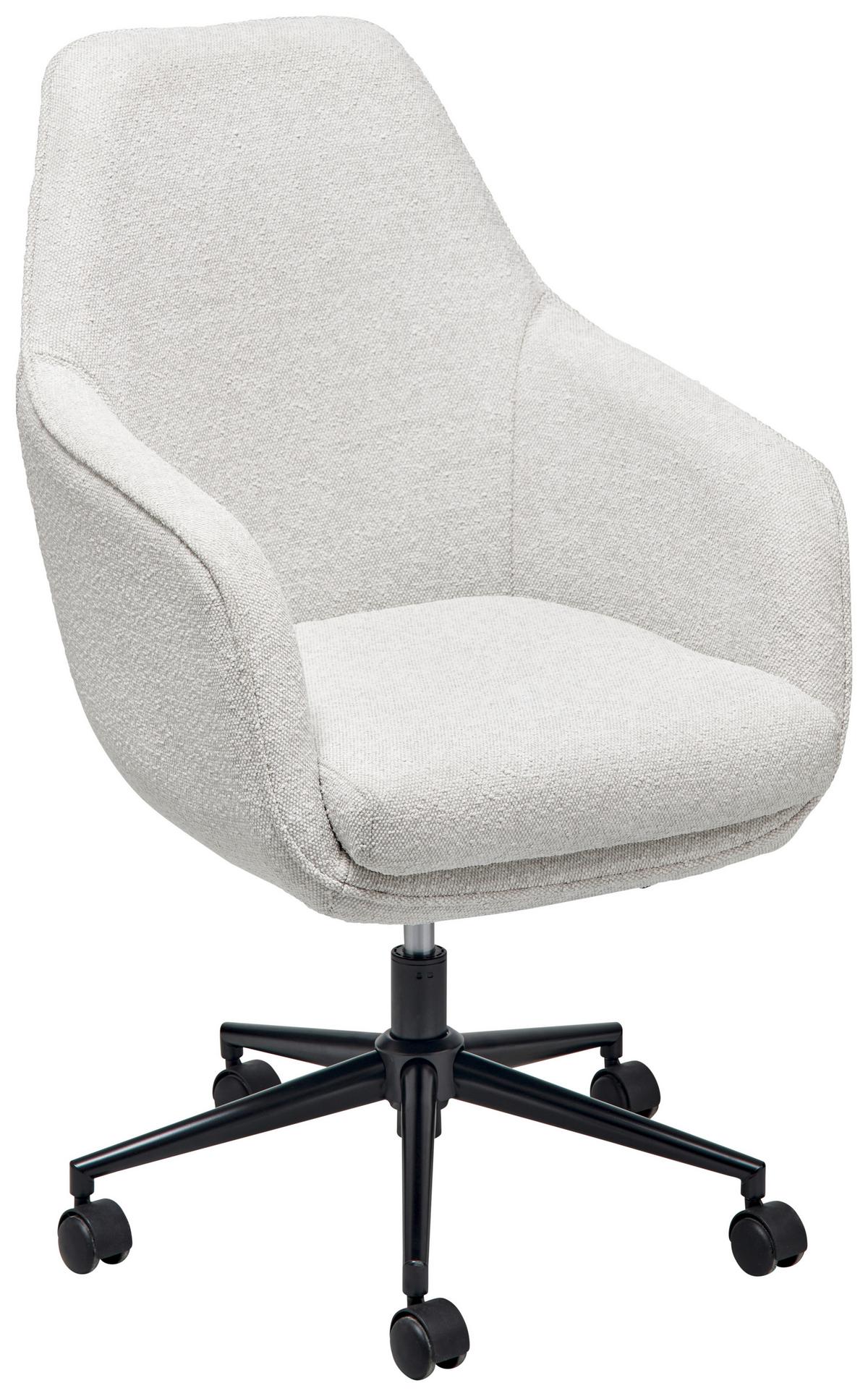 Drehstuhl Columbus - Beige/Schwarz, LIFESTYLE, Kunststoff/Textil (63/93-98/71cm) - Livetastic