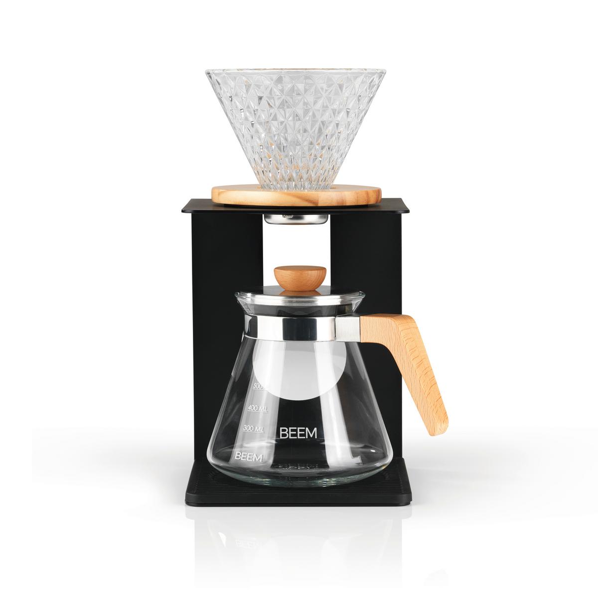 French Press Pour Over Set inkl. Kaffeefilter, Glaskanne - Schwarz, Basics, Glas (14/26,5/19cm) - Beem