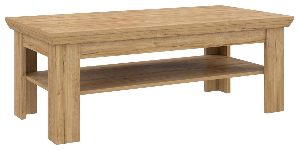 KONFERENČNÝ STOLÍK CANNES - farba duba, Romantik / Landhaus, kov/kompozitné drevo (120/45/60cm)