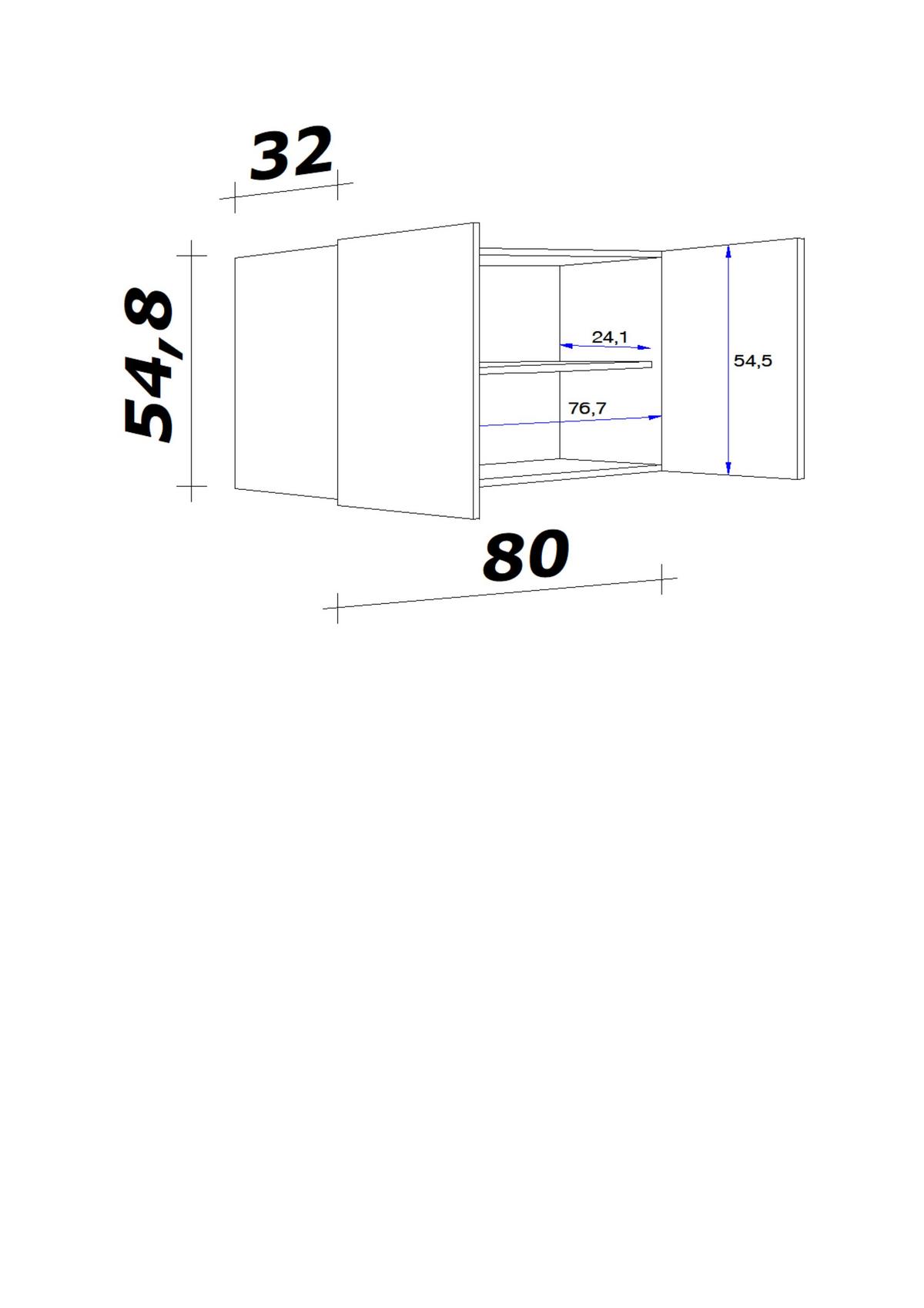 MID.YOU 80 B: Küchenoberschrank cm H80 Wito