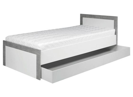 Futonová Postel Derby - bílá/šedá, Moderní (204/78,5/96,5cm) Futonová Postel Derby - bílá/šedá, Moderní (204/78,5/96,5cm)