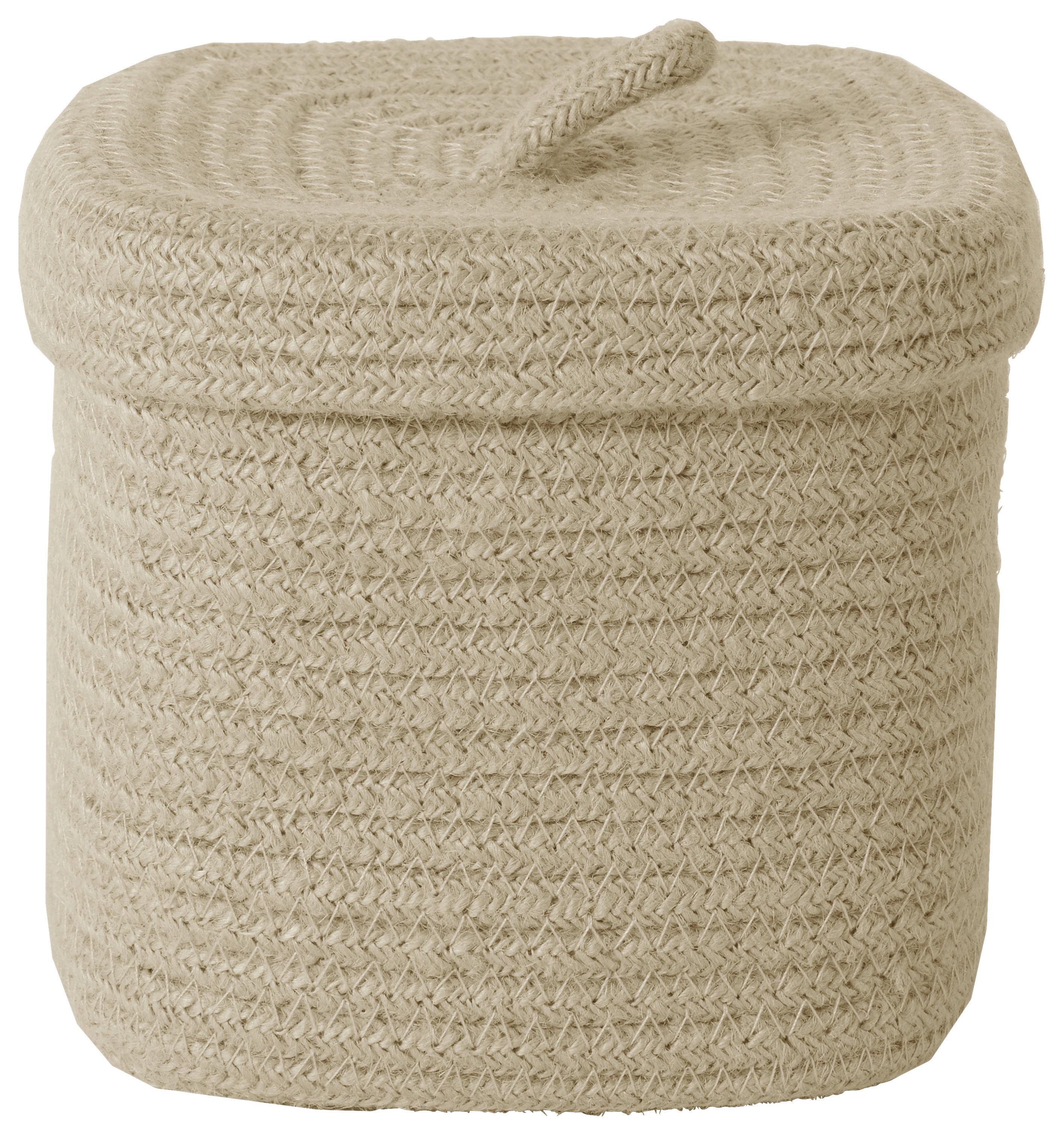 Košík ROMY - béžová, Konventionell, textil/plast (18/16/18cm) - Mömax