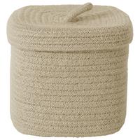 Koš ROMY - béžová, Konvenční, textil/plast (18/16/18cm) - Mömax