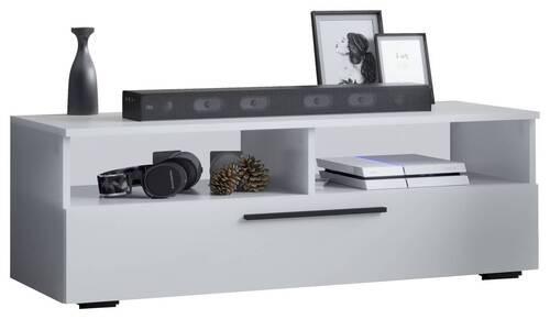 Nízka komoda Arila š: 115 cm, biela - čierna/biela, Modern, kov/kompozitné drevo (115/39/40cm) - MID.YOU