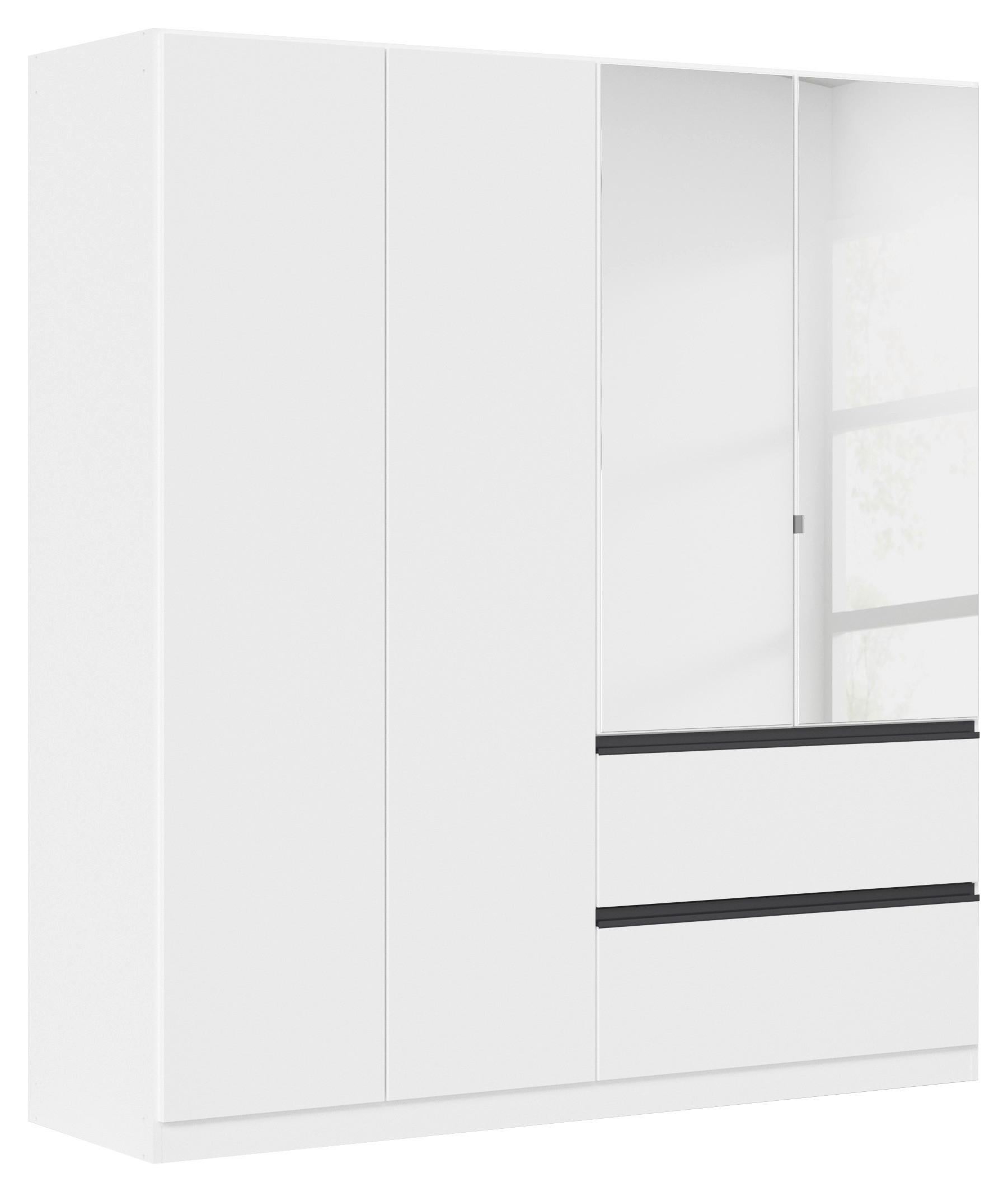 Drehtürenschrank Costa Weiß B: 181 cm - Weiß, MODERN, Holzwerkstoff (181/197/54cm) - Rauch Möbel