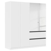 Drehtürenschrank Costa Weiß B: 181 cm - Weiß, MODERN, Holzwerkstoff (181/197/54cm) - Rauch Möbel