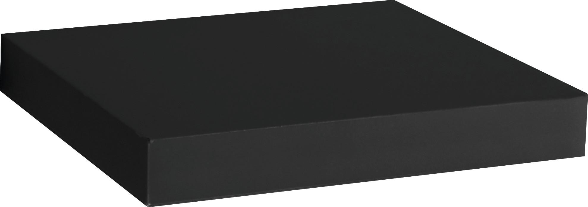 Wandboard Simple B:24cm, Schwarz - Schwarz, MODERN, Holzwerkstoff (23,5/3,8/23,5cm)