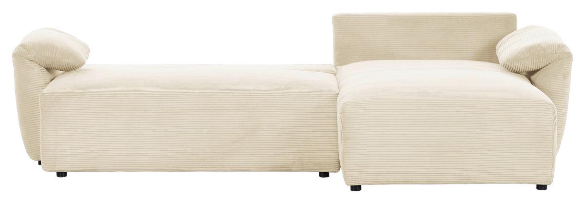 Ecksofa Cuty Beige S: 266x180 cm - Schwarz/Naturfarben, KONVENTIONELL, Textil (266/180cm) - MID.YOU