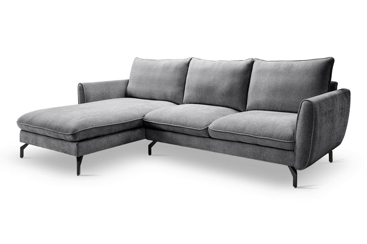 Ecksofa Toronto Grau S: 165x259cm - Schwarz/Grau, Basics, Holz/Textil (165/259cm) - MID.YOU