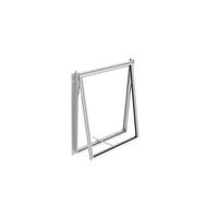 Seitenfensterrahmen Z O. Glas Alufarben - Alufarben, Basics, Glas/Metall (70,8/86,2cm)