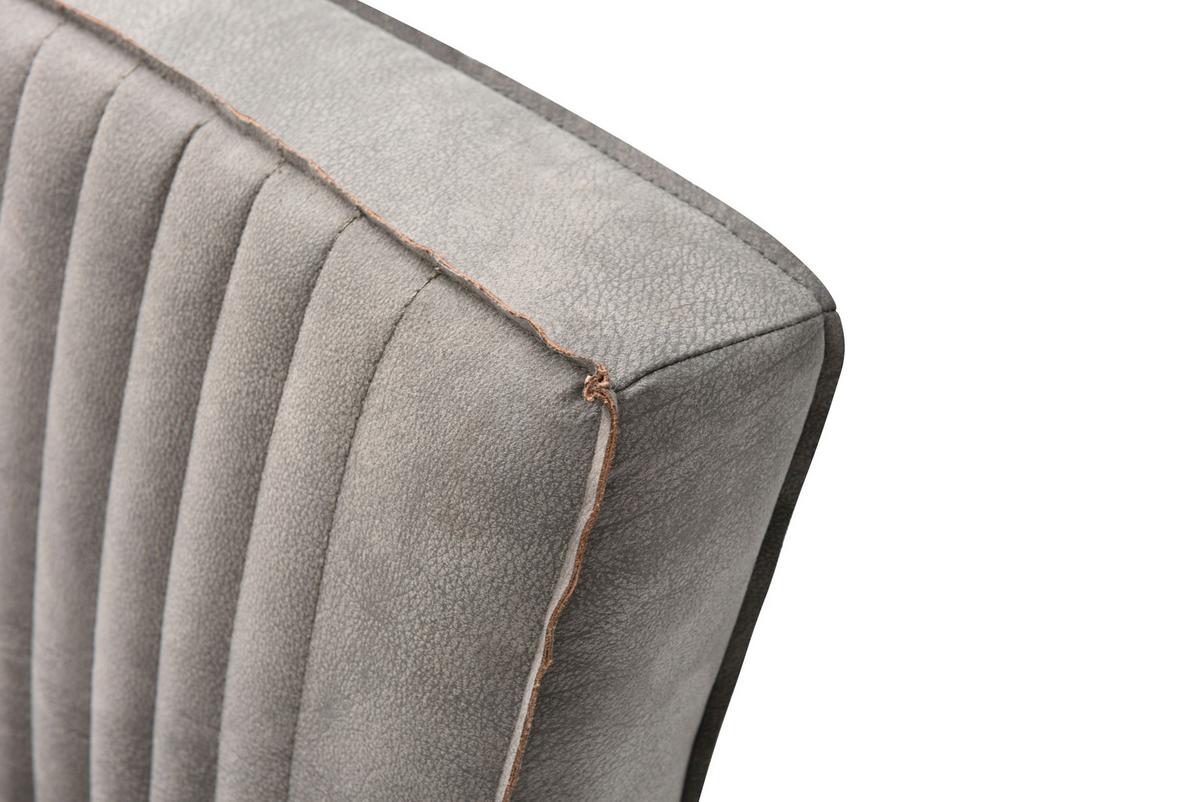 Schwingstuhl Julina Textil Taupe, B: 51,5 cm - Taupe/Schwarz, KONVENTIONELL, Textil/Metall (51,5/92/70cm) - MID.YOU
