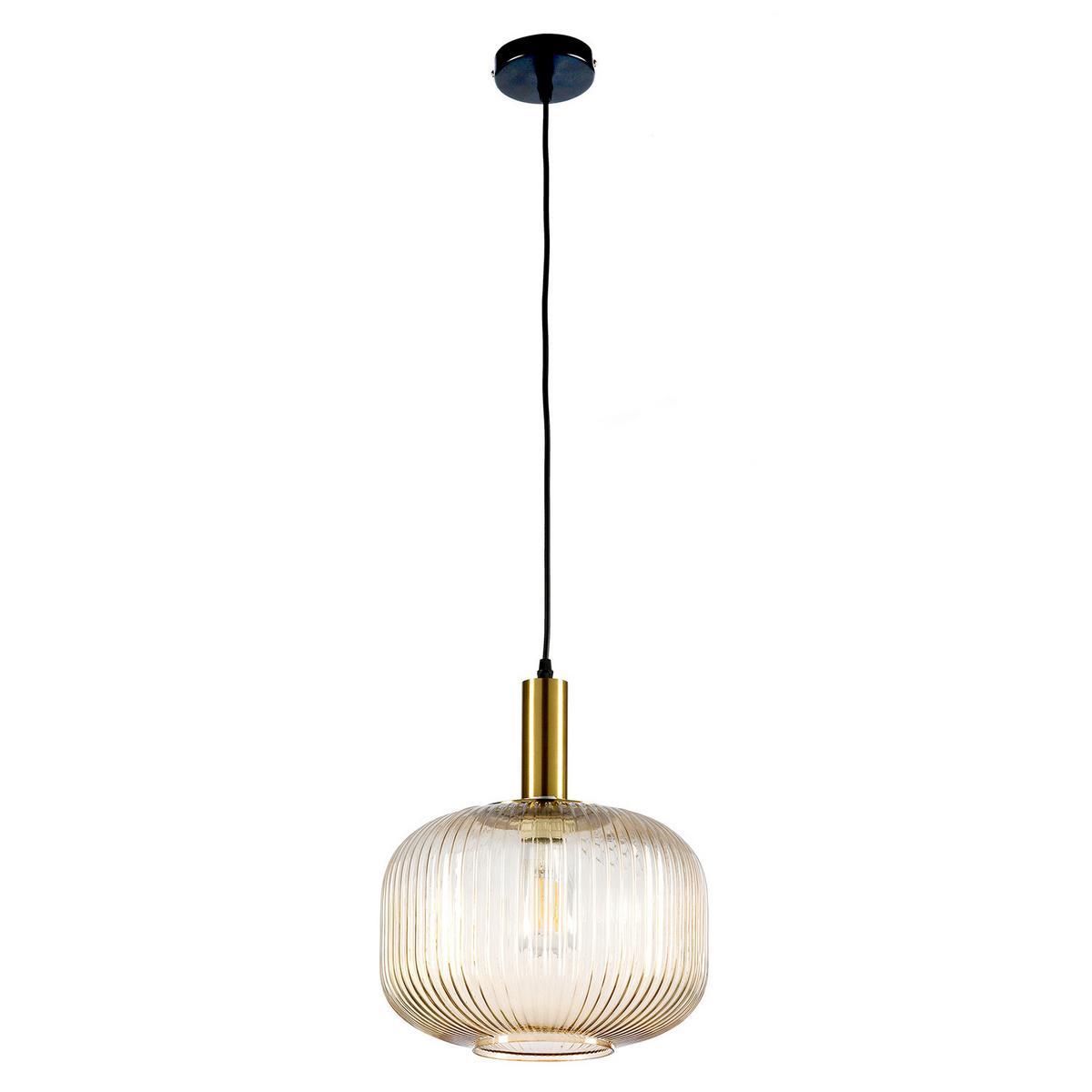 Hängeleuchte Doroty Braun D: 30 cm - Braun, KONVENTIONELL, Metall (30/105cm)