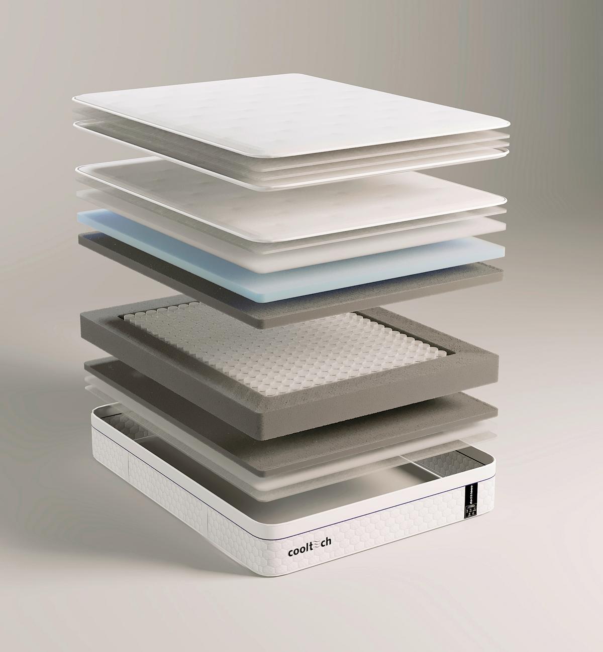 Taschenfederkernmatratze Cooltech 140x200cm H3 H: 32 cm - Weiß, Basics, Textil (140/200cm) - Livetastic