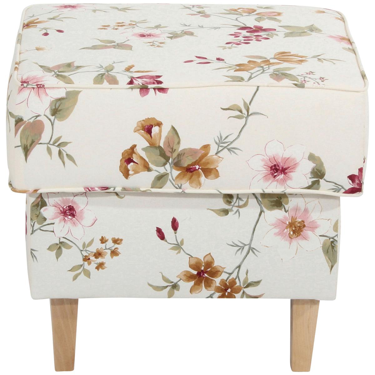 Hocker Lorris - Buchefarben/Weiß, Design, Textil (53/45/53cm) - Max Winzer