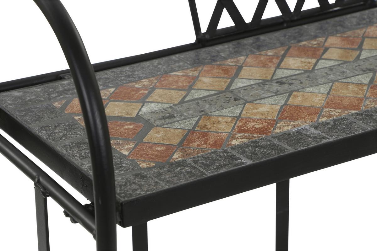 Gartenregal Metall/Keramik Bunt/Schwarz B/H: ca. 62/142cm - Multicolor/Schwarz, MODERN, Keramik/Metall (62/142/29cm) - Siena Garden