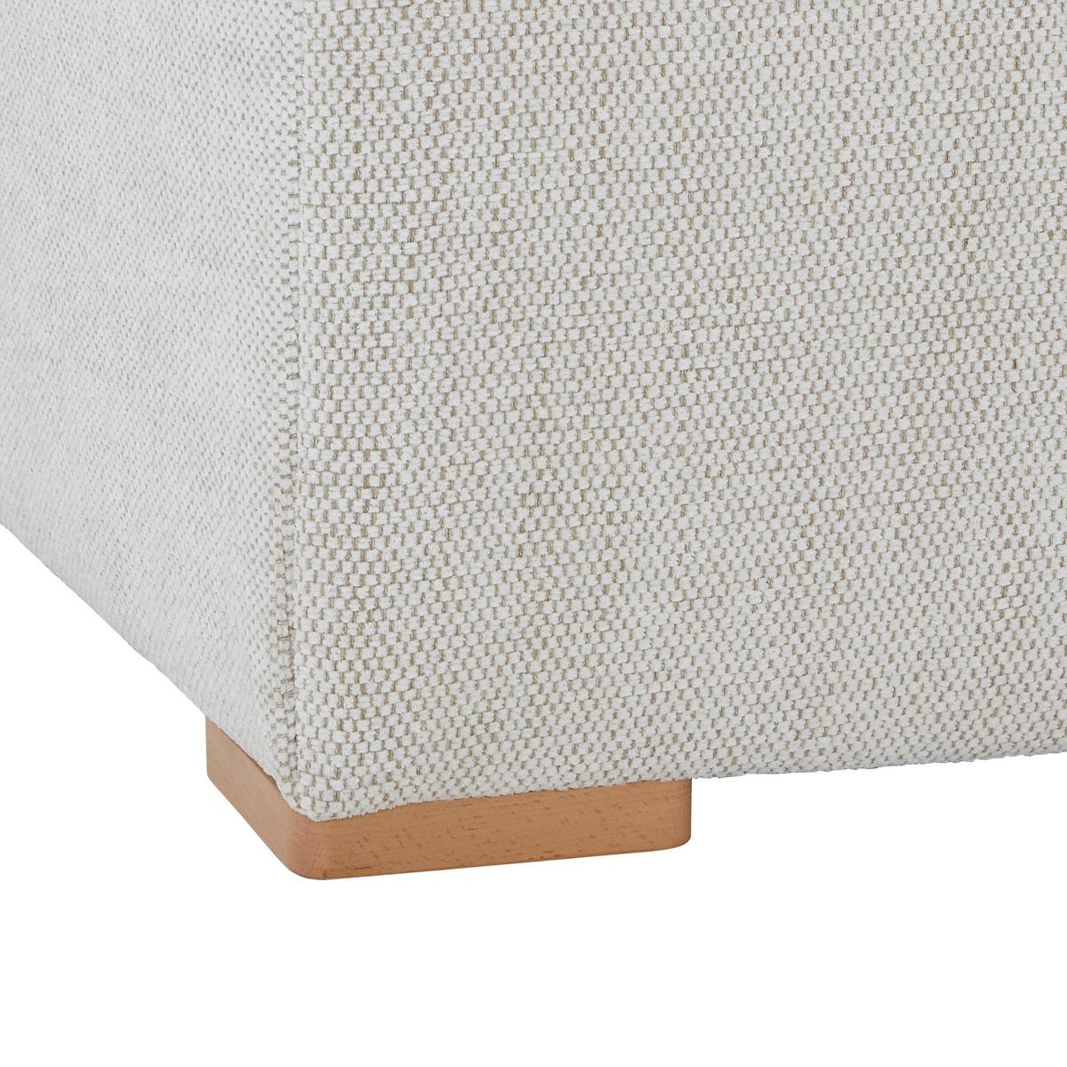 Hocker Vouge Beige  B: 101 Cm - Beige/Buchefarben, KONVENTIONELL, Textil (101/44/92cm) - Livetastic