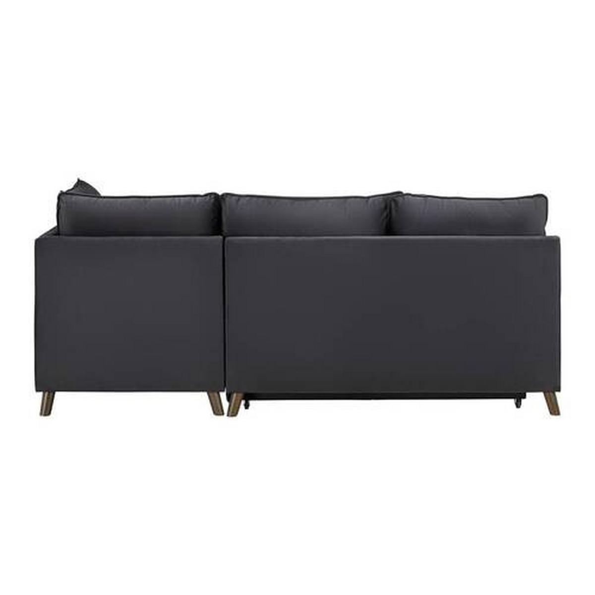 Sedacia súprava ANGELINA - sivá/tmavosivá, Modern, drevo/textil (229/87/154cm) - Bessagi Home